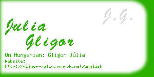 julia gligor business card