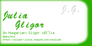 julia gligor business card